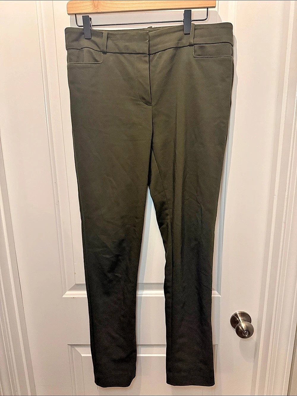LOFT Skinny Dress Pants in Green Size 8T Tall